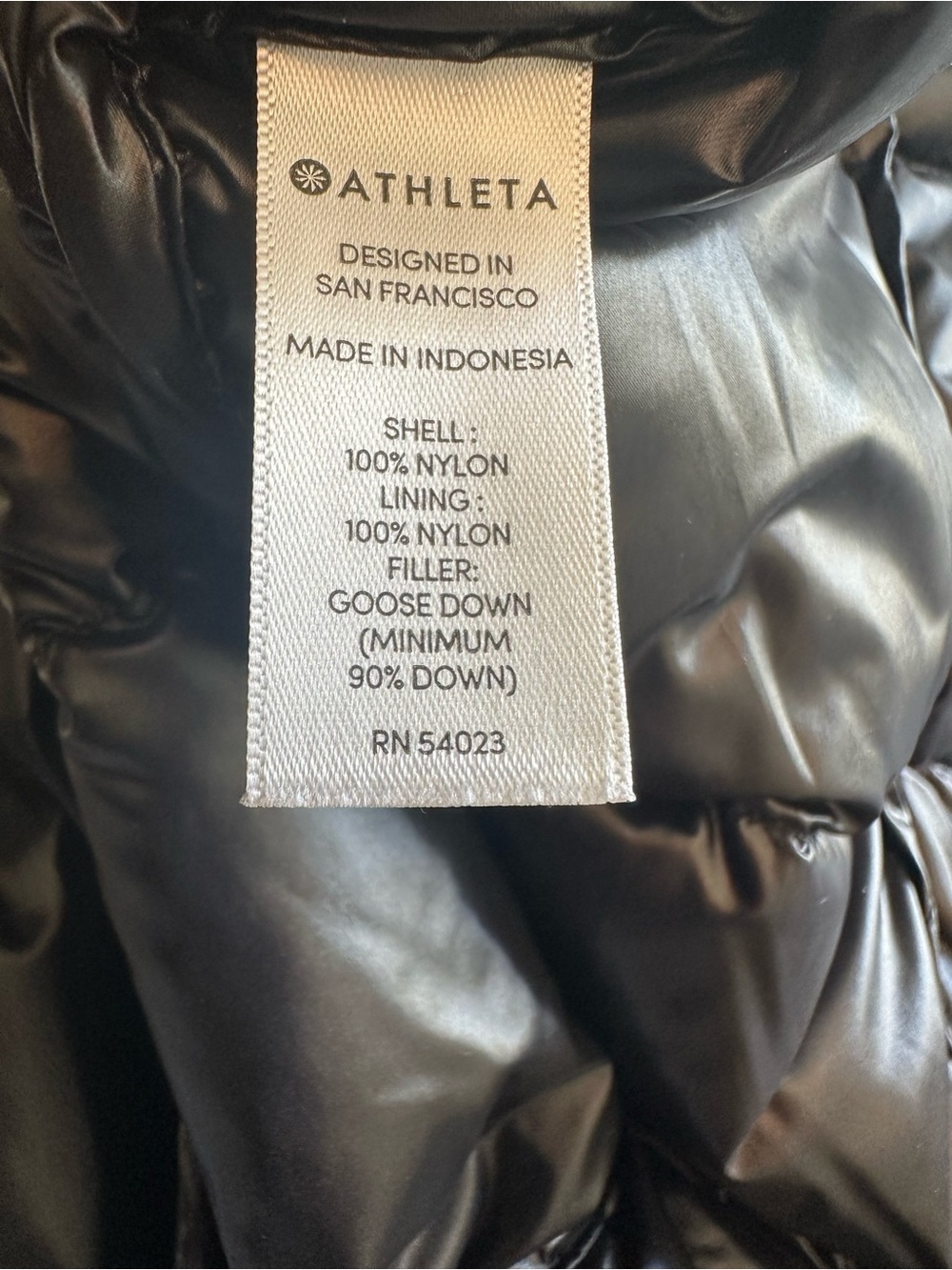 Athleta Women's Black Quilted Goose Down Vest Size XXS - Picture 3 of 11